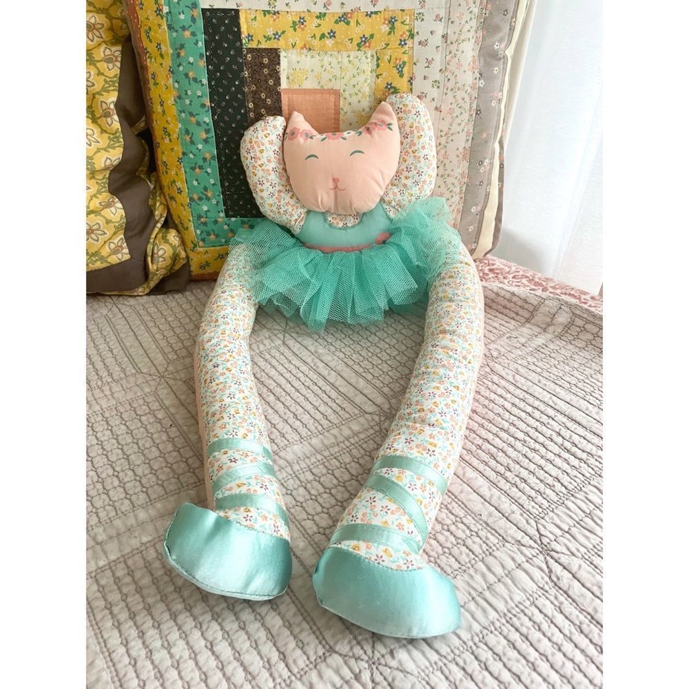 Little Girls Toy Cat Ballerina Princess Door Stop Bedroom Like New
